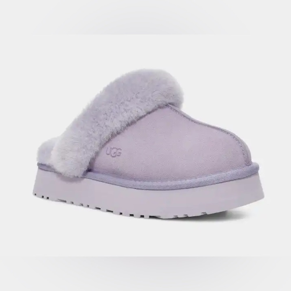 NEW Ugg Disquette Platform Slippers- Size 7 , purple